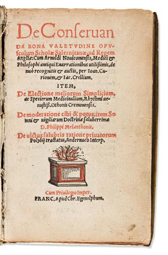 Curio, Johannes, Jacob Crell, et alia. De Conservanda Bona Salernitanae, ad Regem Angliae.